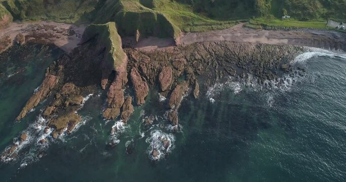 Fraserburgh, Scotland, UK, Beach Area Aerials.  The Broch or Faithlie is a town in Aberdeenshire, Scotland 