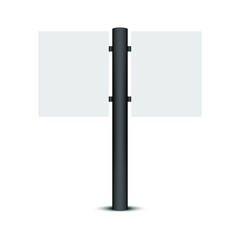 blank billboard isolated on white