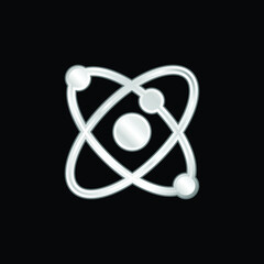 Atomic Structure silver plated metallic icon