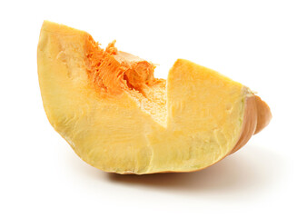 Orange pumpkin on white background 