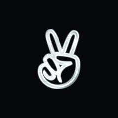 Angelist silver plated metallic icon