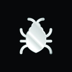 Big Bug silver plated metallic icon