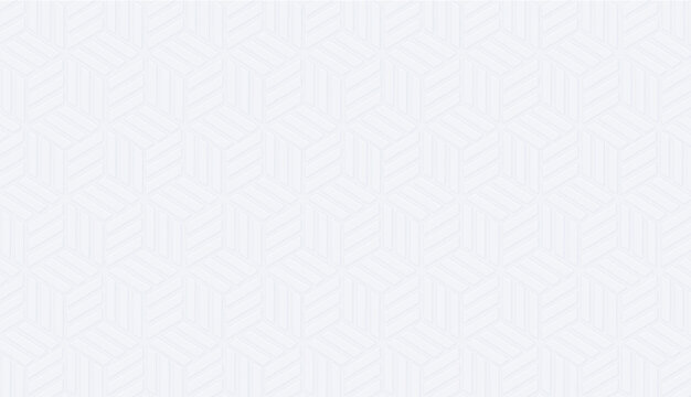 Geometric Cubes pattern Background. White Abstract Graphic Design