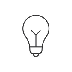 Light Bulb linear icon vector. Idea sign, solution, thinking concept. Electric lamp.