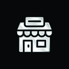 Agency silver plated metallic icon