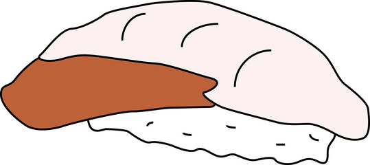 一貫の寿司ネタのイメージ素材