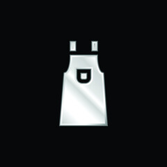 Apron silver plated metallic icon