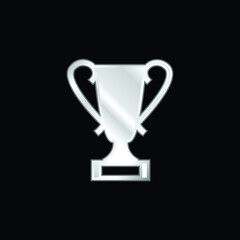 Award Trophy silver plated metallic icon