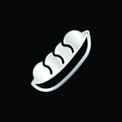 Beans silver plated metallic icon