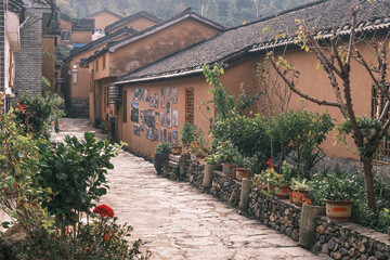 Fototapeta na wymiar Scenery of Tianpu Dawan Ancient Town, Xinyang, Henan