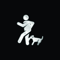 Bite silver plated metallic icon