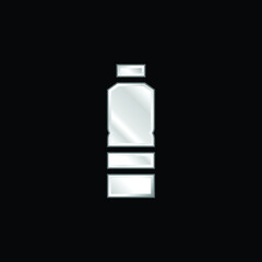 Bottle silver plated metallic icon