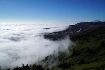 渋峠からの眺めた雲海