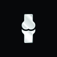 Bone silver plated metallic icon