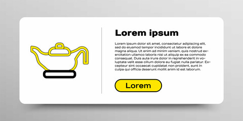 Obraz premium Line Oil lamp icon isolated on white background. Colorful outline concept. Vector