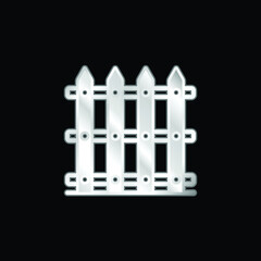 Boundaries silver plated metallic icon