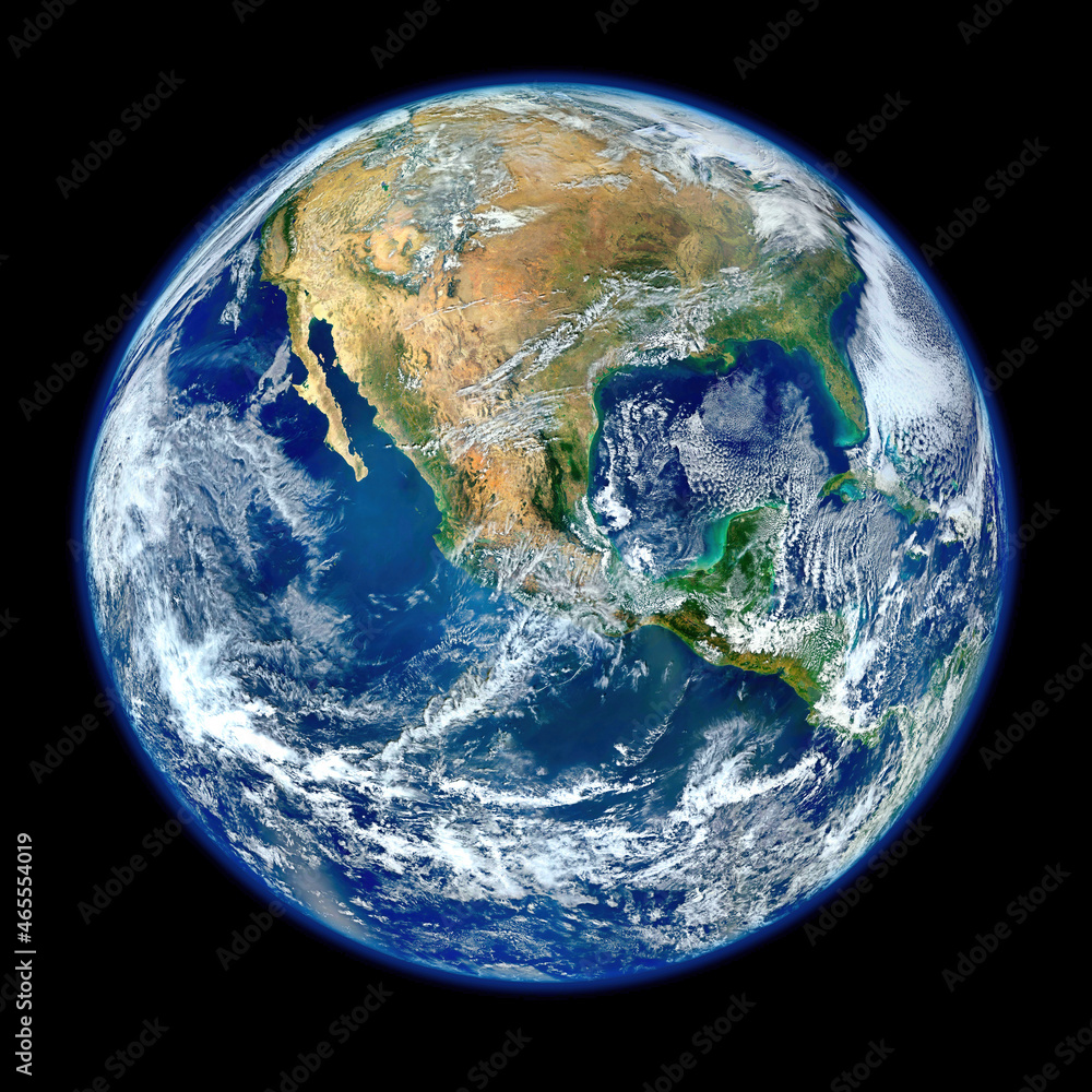 Wall mural planet earth from space. digital enhancement. elements of this image furnished by nasa