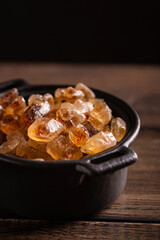 A small cup of lollipops