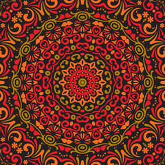 Seamless floral pattern. Ethnic Style Colorful ornamental decoration for different purposes.