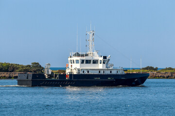 Naklejka premium Large hydrographic boat, Baltic Sea