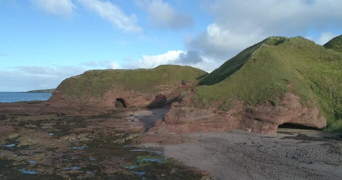 Fraserburgh, Scotland, UK, Beach Area Aerials.  The Broch or Faithlie is a town in Aberdeenshire, Scotland 