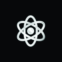 Atomic Energy silver plated metallic icon