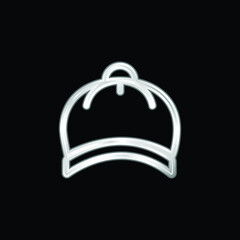 Baby Hat silver plated metallic icon