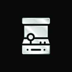 Arcade silver plated metallic icon