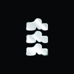 Anatomic Spine silver plated metallic icon