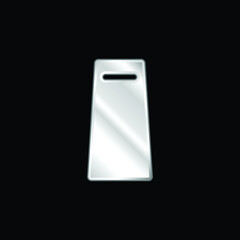 Bag silver plated metallic icon