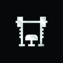 Fototapeta premium Bench silver plated metallic icon