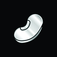 Bean silver plated metallic icon