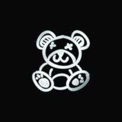 Bear Toy silver plated metallic icon