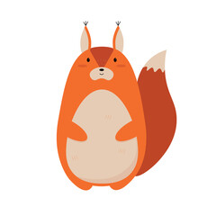 A cute cartoon character squirrel vector art