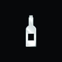 Bottle Of Wine silver plated metallic icon