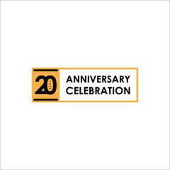20 years anniversary logocvector template