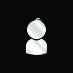 Boy silver plated metallic icon