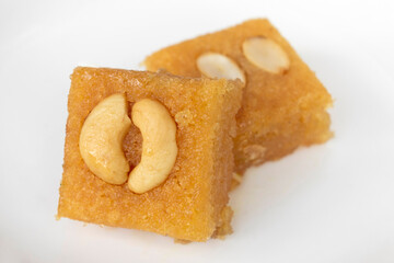 Fresh homemade Namoura middle eastern sweet dessert food pastry cakes