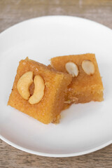 Fresh homemade Namoura middle eastern sweet dessert food pastry cakes