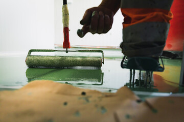 Epoxy flooring tools, preparation and application of epoxy resin