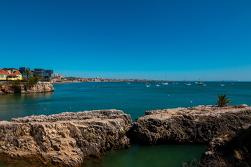 Naklejka premium The seaside in Cascais, Portugal
