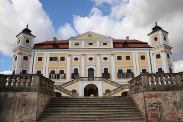 Obraz premium A view to the front side of the historical castle Milotice, Czech republic