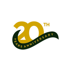 20 years anniversay logo vector template
