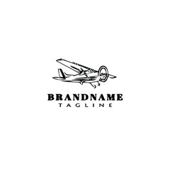 cessna plane logo simple icon design template black isolated vector illustration