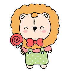 Christmas lion with candy 