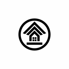 House logo silhouette. real estate company. homestay