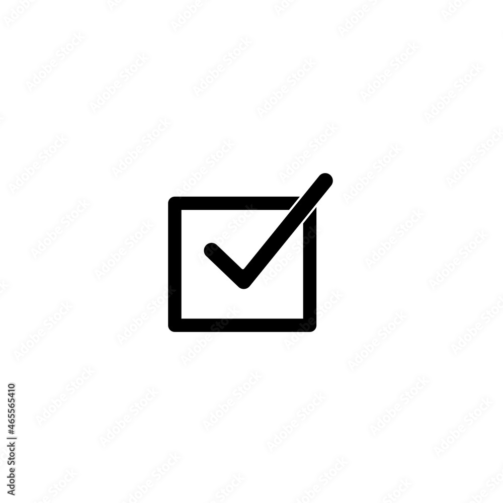 Poster check mark vector icon. checkmark right symbol tick sign. ok button correct circle icon. eps 10