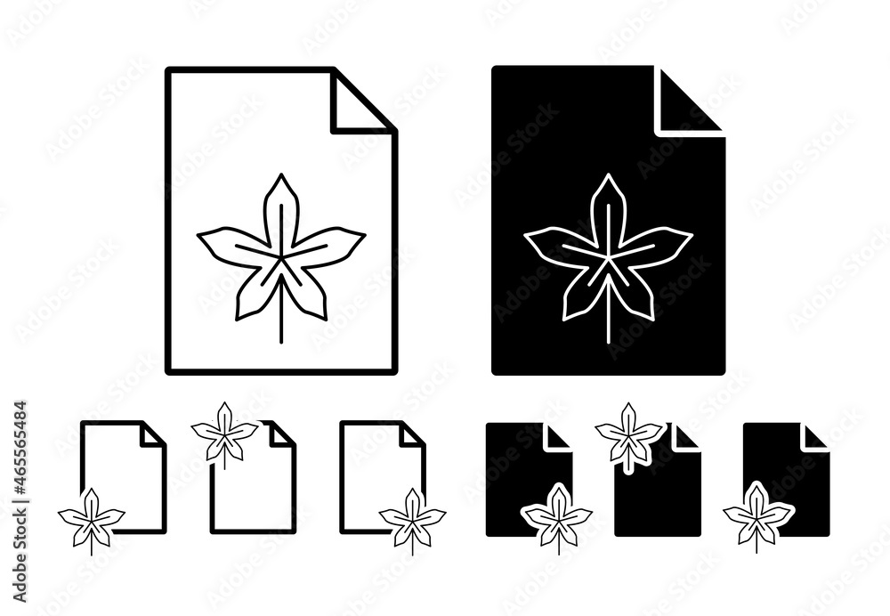 Poster leaf vector icon in file set illustration for ui and ux, website or mobile application