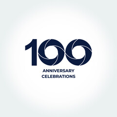 100 years anniversary. Anniversary template design concept, design for event, invitation card, greeting card, banner, poster, flyer, book cover and print. Vector Eps10