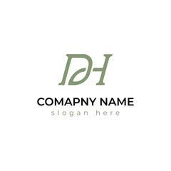 Letter dh logo template design